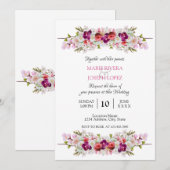 Faire-part de mariage - Floral01 (Devant / Derrière)