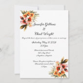 Faire-part de mariage floral, 5x7" (Devant)