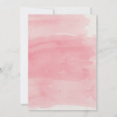 Faire-part de mariage floral à aquarelle peinte à  (Dos)