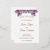 Faire-part de mariage floral à conserver (Recto/Verso)