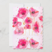 Faire-part de mariage floral à l'aquarelle du pavo (Dos)