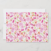 Faire-part de mariage floral à l'aquarelle élégant (Dos)