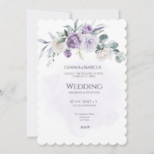 Faire-part de mariage floral à l'infusion de lilas