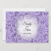 Faire-part de mariage floral à teinte ultra violet (Dos)