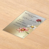 Faire-part de mariage floral acrylique (Poser)