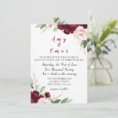 faire-part de mariage floral aimé (Debout devant)