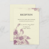 Faire-part de mariage floral aquarelle (Devant / Derrière)