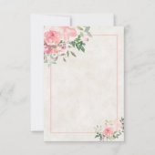Faire-part de mariage floral aquarelle rose lueur (Devant)