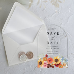 Faire-part de mariage floral aquarelle vibrant