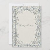 Faire-part de mariage floral arabe – Noms modifiab (Dos)