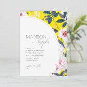 Faire-part de mariage floral Art nouveau (Debout devant)