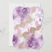 Faire-part de mariage Floral aux fleurs violettes (Dos)