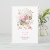 Faire-part de mariage floral aux hortensias blancs (Debout devant)