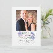 Faire-part de mariage floral aux pivoines pastel (Debout devant)