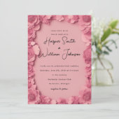 faire-part de mariage floral barbiecore (Debout devant)