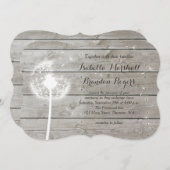 Faire-part de mariage Floral Barn Board (Devant / Derrière)