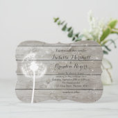 Faire-part de mariage Floral Barn Board (Debout devant)