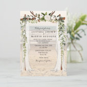 Faire-part de mariage Floral Beach Arbor (Debout devant)