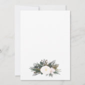 Faire-part de mariage Floral blanc d'hiver (Dos)