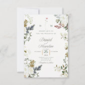 Faire-part de mariage Floral blanc - Enregistrer l (Devant)