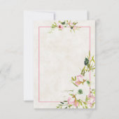 Faire-part de mariage floral blanc et rose pâle de (Devant)