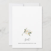 Faire-part de mariage floral blanc marron V2 (Dos)