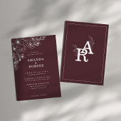 Faire-part de mariage Floral blanc moderne