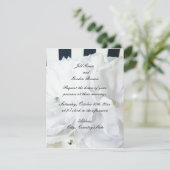 Faire-part de mariage floral blanc romantique (Debout devant)