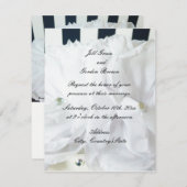 Faire-part de mariage floral blanc romantique (Devant / Derrière)