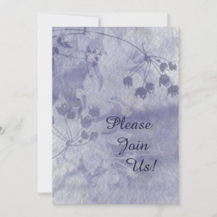 Faire-part de mariage Floral Bleu