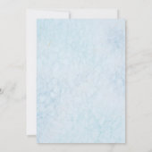 Faire-part de mariage floral bleu romantique (Dos)