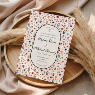 Faire-part de mariage floral bohème 