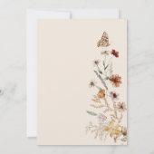 Faire-part de mariage floral bohème rustique (Dos)