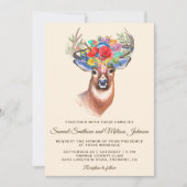 Faire-part de mariage floral bohème rustique (Devant)