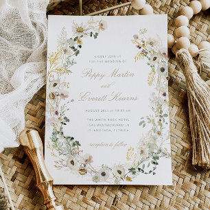 Faire-part de mariage floral bohème Wildflower Whi