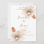 faire-part de mariage floral boho à conserver pour (Devant)