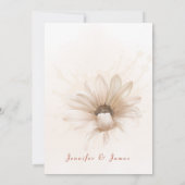 faire-part de mariage floral boho à conserver pour (Dos)