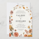 Faire-part de mariage Floral Boho Automne (Devant)