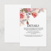Faire-part de mariage floral Boho Blush (Devant / Derrière)