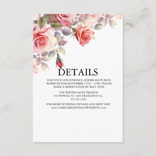 Faire-part de mariage floral Boho Blush (Devant)