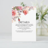 Faire-part de mariage floral Boho Blush (Debout devant)