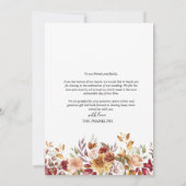 Faire-part de mariage floral Boho Blush (Dos)