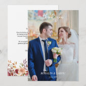 Faire-part de mariage floral Boho Blush (Devant / Derrière)