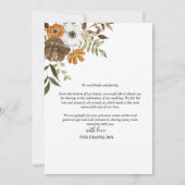 Faire-part de mariage floral Boho Blush (Dos)