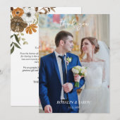 Faire-part de mariage floral Boho Blush (Devant / Derrière)