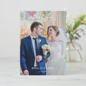 Faire-part de mariage floral Boho Blush (Debout devant)