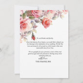 Faire-part de mariage floral Boho Blush (Dos)