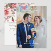 Faire-part de mariage floral Boho Blush (Devant / Derrière)