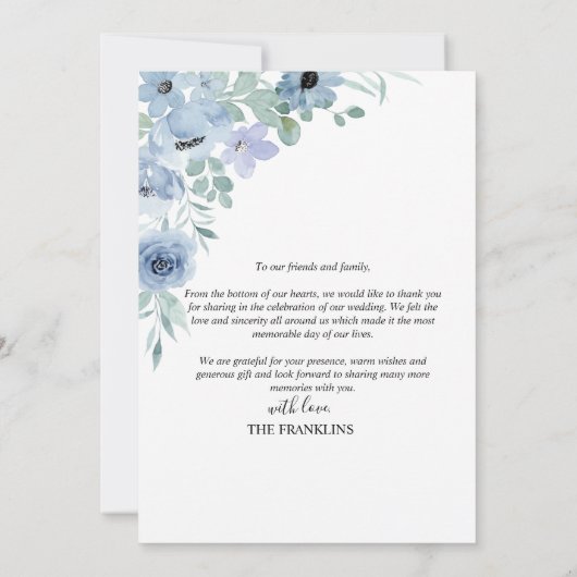 Faire-part de mariage floral Boho Blush (Dos)