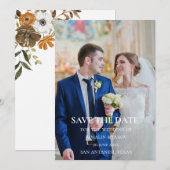 Faire-part de mariage floral Boho Blush (Devant / Derrière)